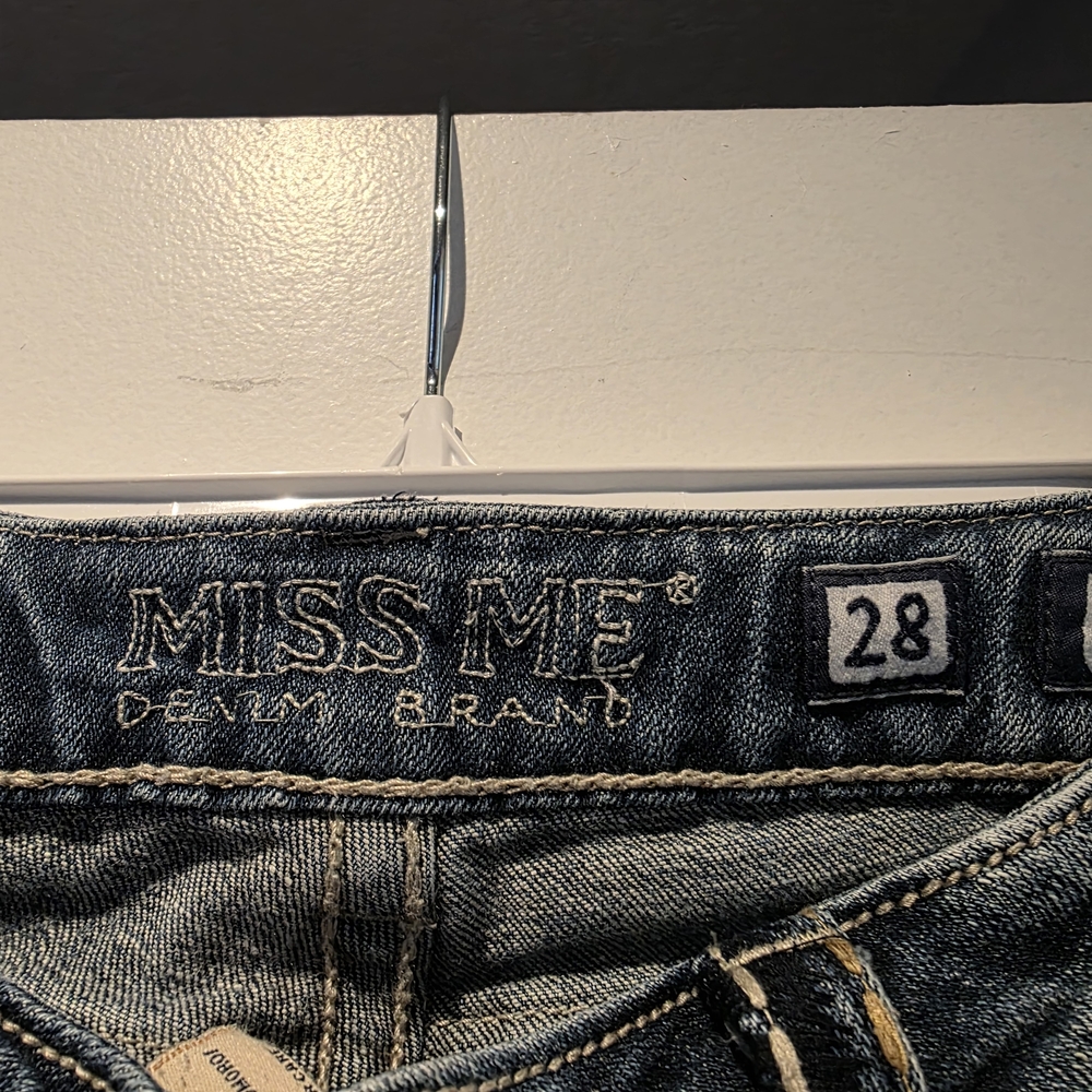Miss Me Blue Distressed Boot Cut Jeans - Picture 2 of 4